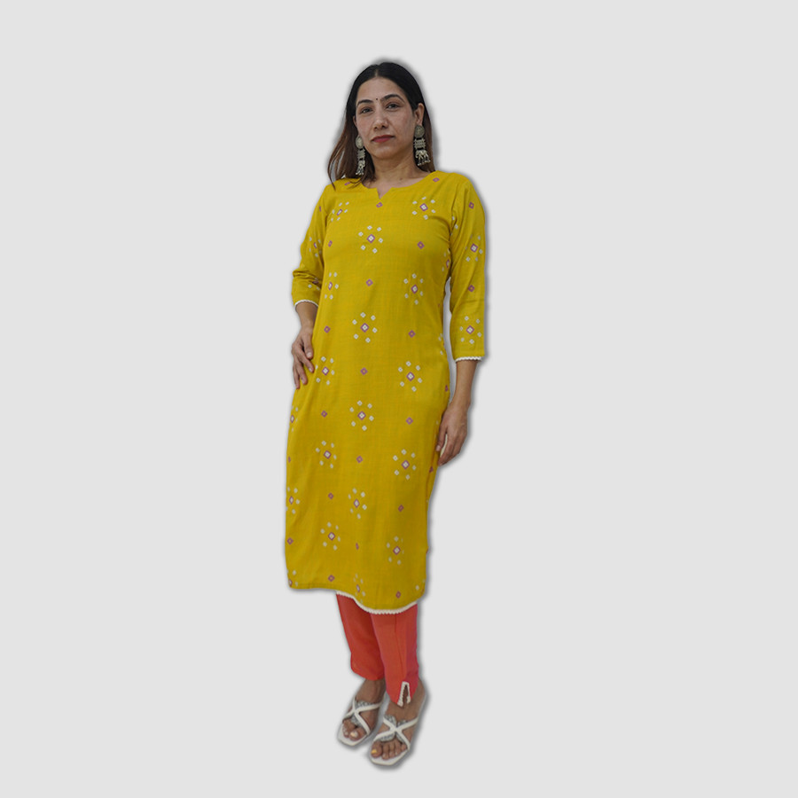 Women's Plain Kurti Set