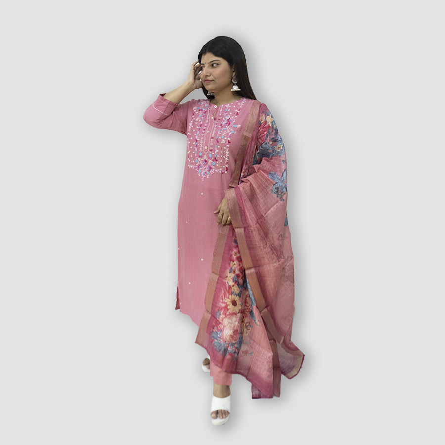Printed Dupatta with Suit