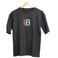 Men's Graphic Print T-shirt- Black